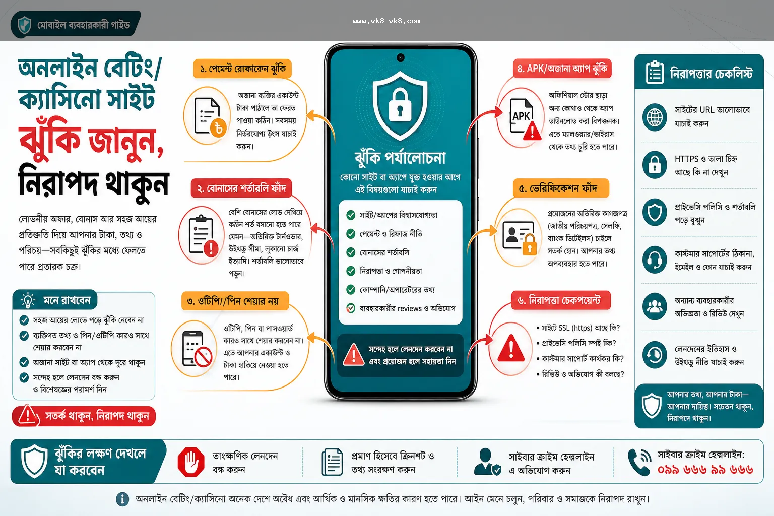 VK8 payment bonus app risk flow Bengali checklist