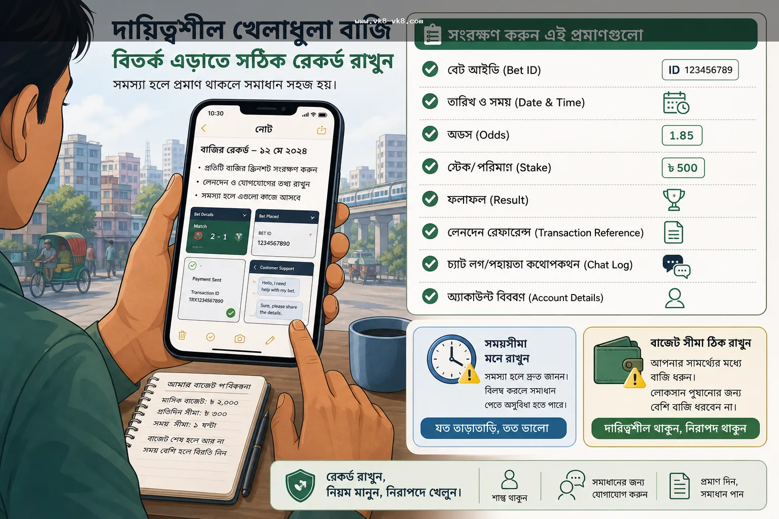 sports betting user-এর জন্য dispute record checklist visual