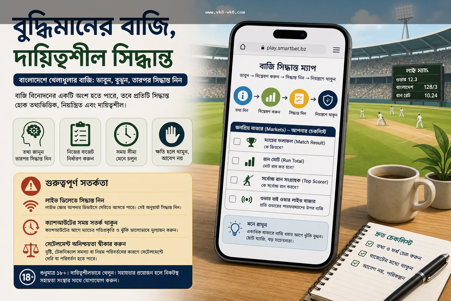 VK8 sports betting odds market and settlement checklist for Bangladesh users