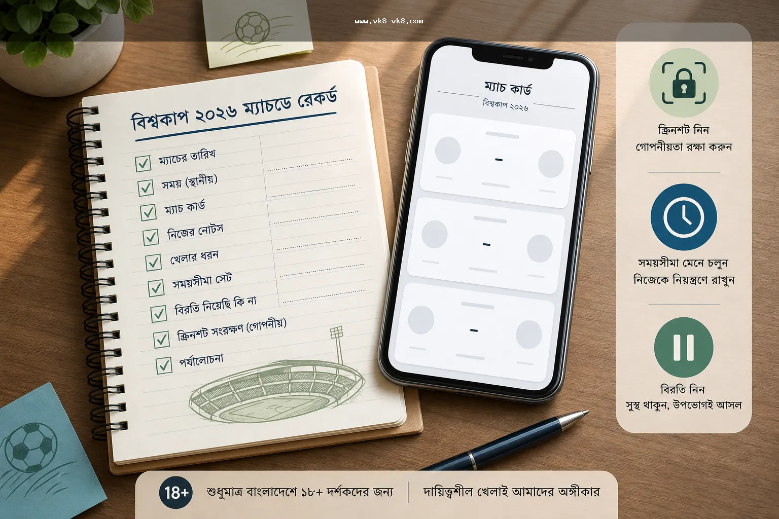 World Cup 2026 matchday recordkeeping and responsible pause checklist